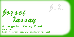 jozsef kassay business card
